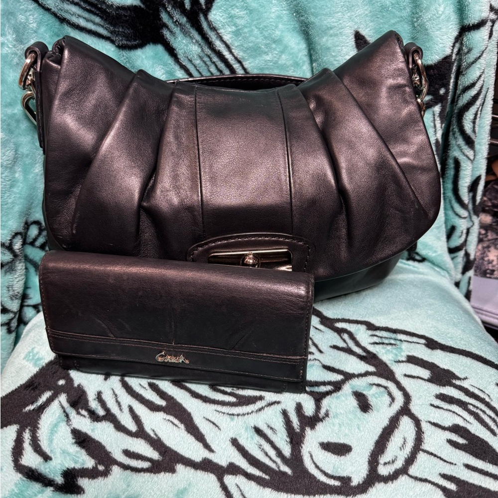 Coach Black Leather Wallet ONLY